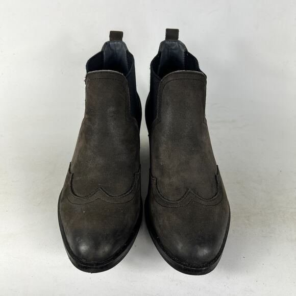 bussola Chelsea Boots Womens 6.5 Gray Suede Detailing Elastic Block-Heel Western - Picture 4 of 12